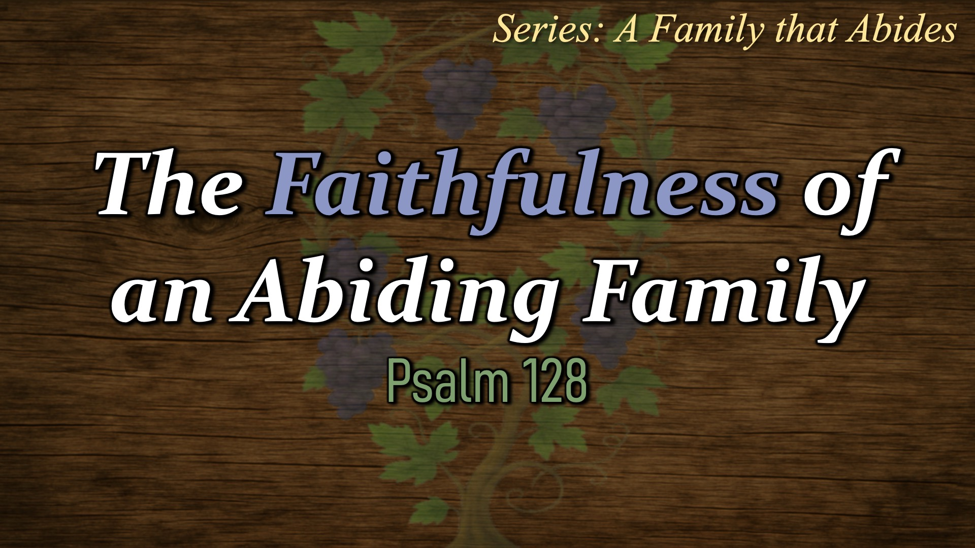 The Faithfulness of an Abiding Family episode artwork