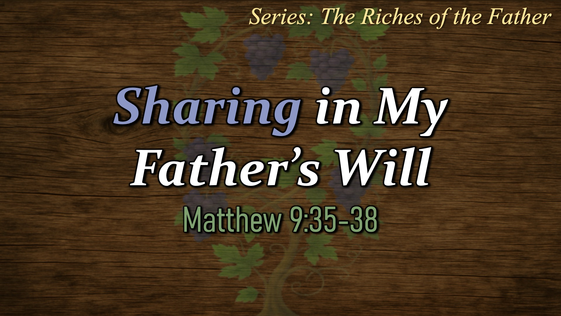 Sharing in My Father's WIll episode artwork