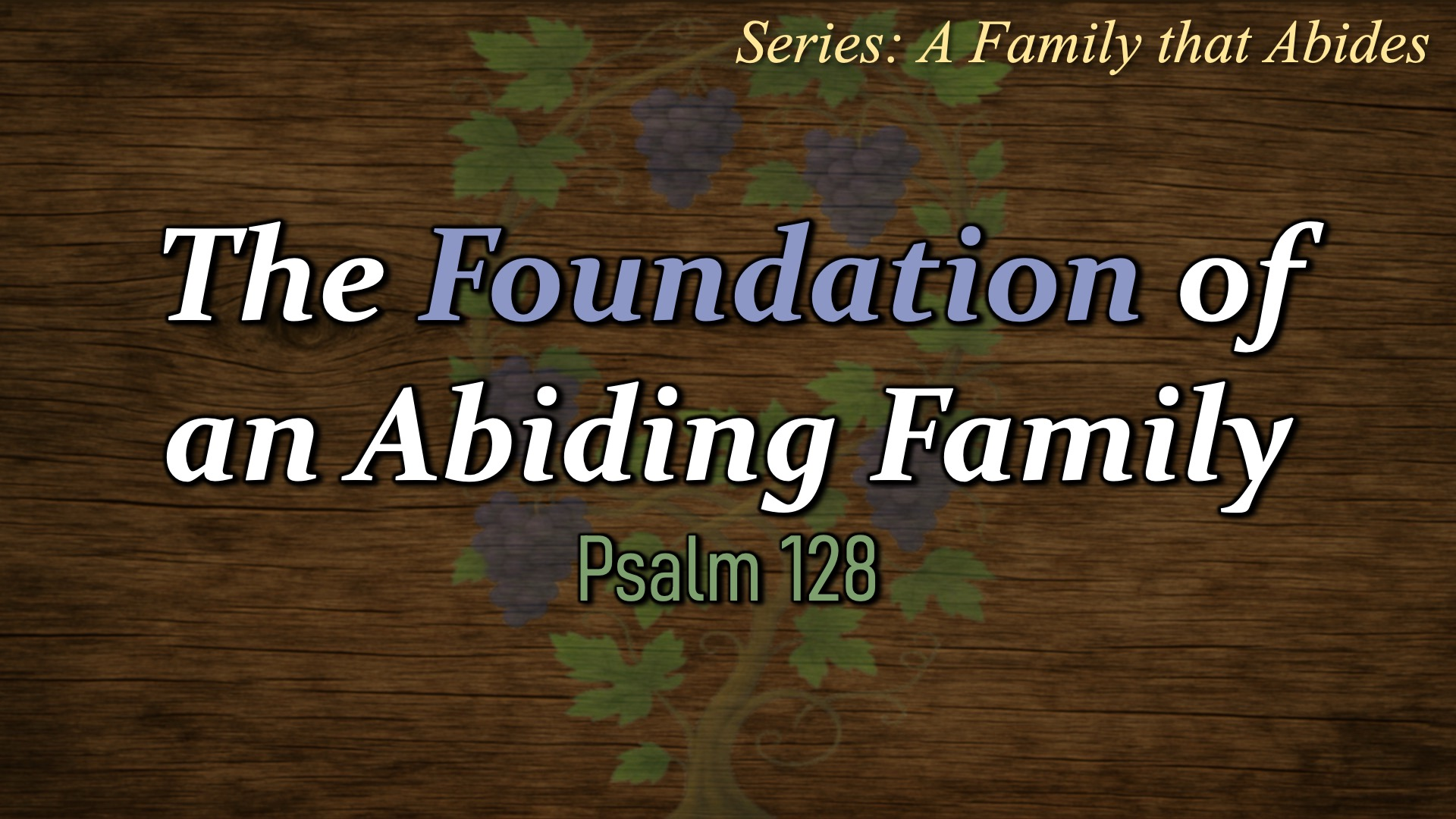 The Foundation of an Abiding Family episode artwork