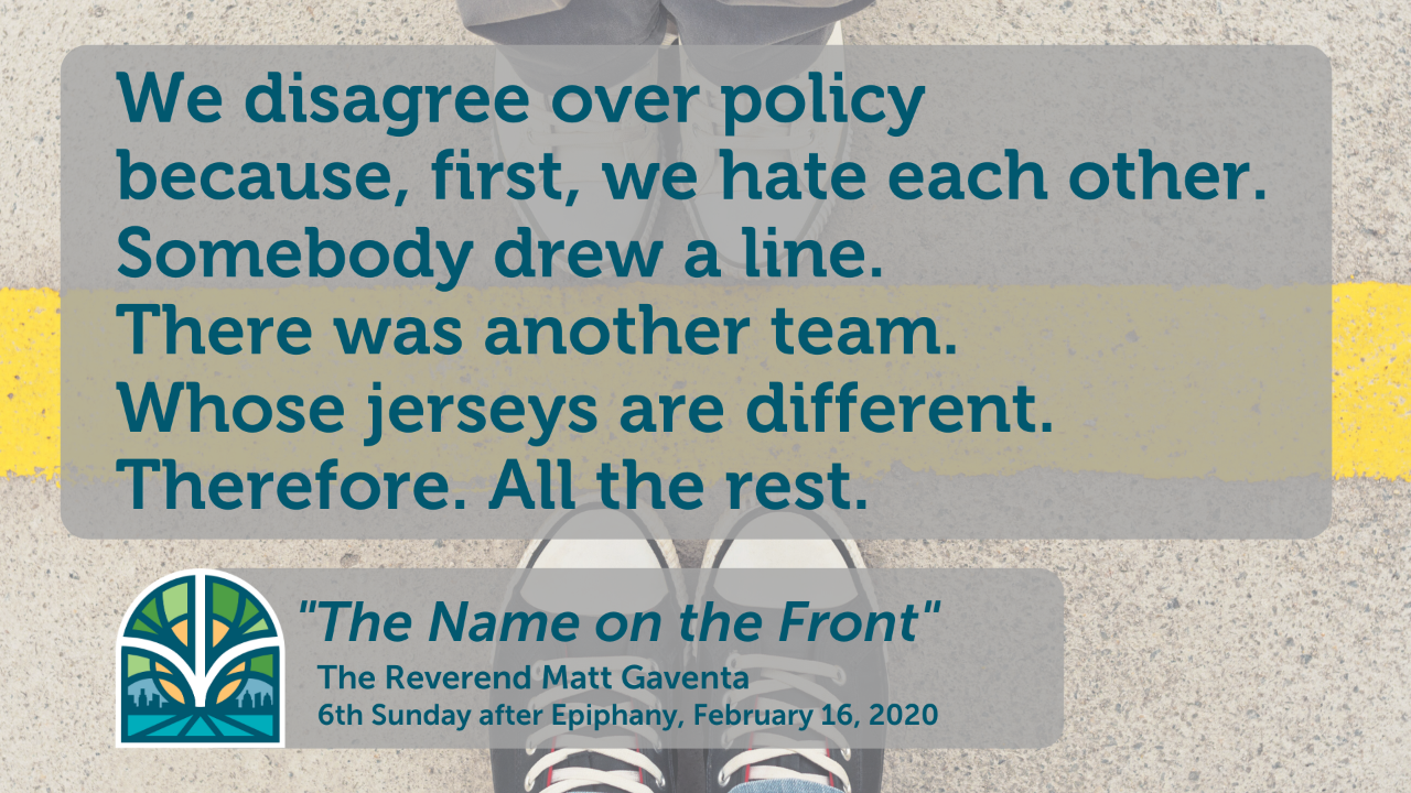 The Name on the Front