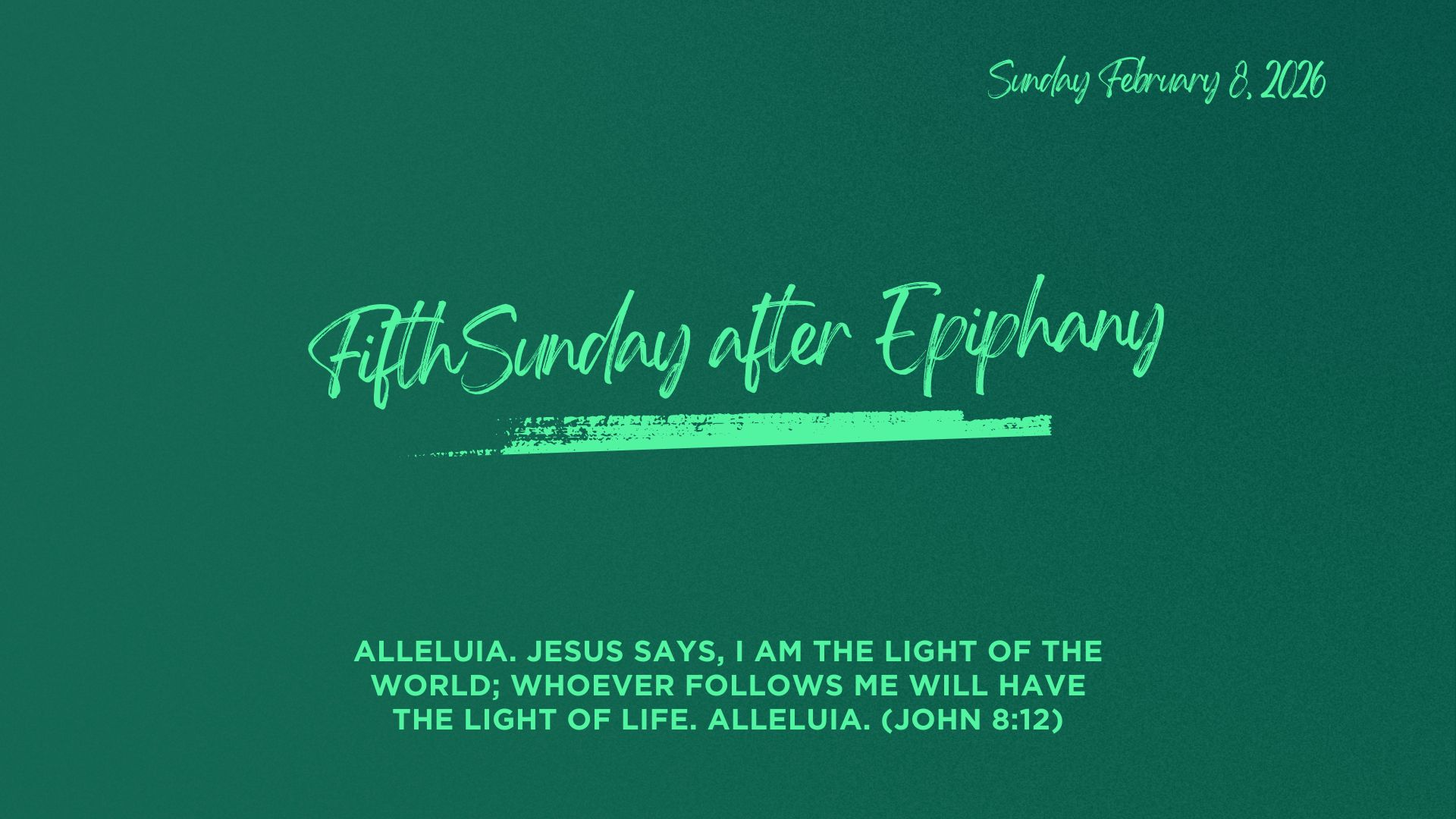February 8, 2026 - Sunday Worship Service