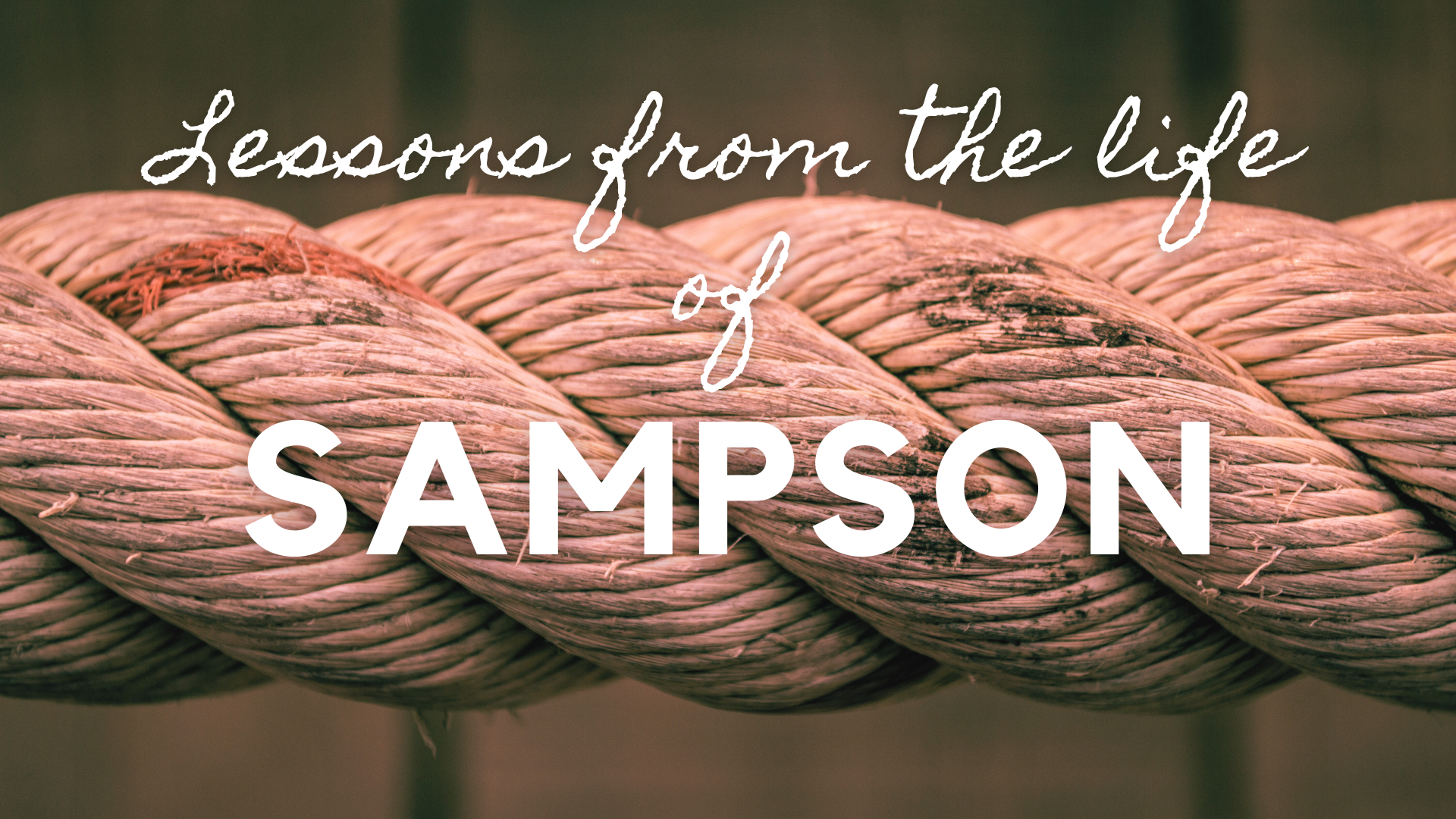 Lessons from the Life of Sampson - Audio