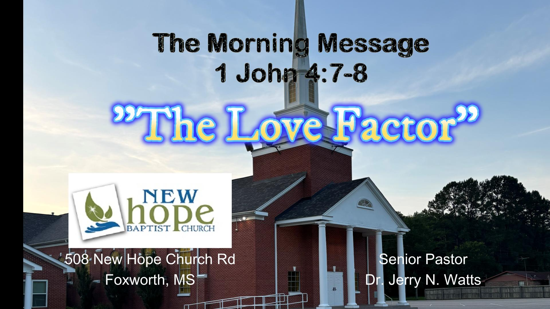 06-29-25 - The Love Factor - Audio