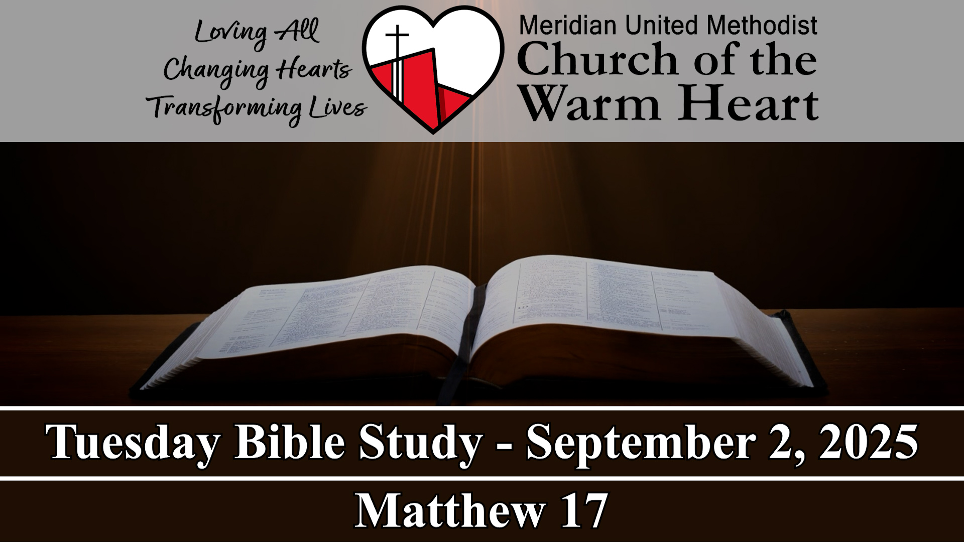 2025-09-02 Tuesday Bible study of Matthew 17 - Audio episode artwork