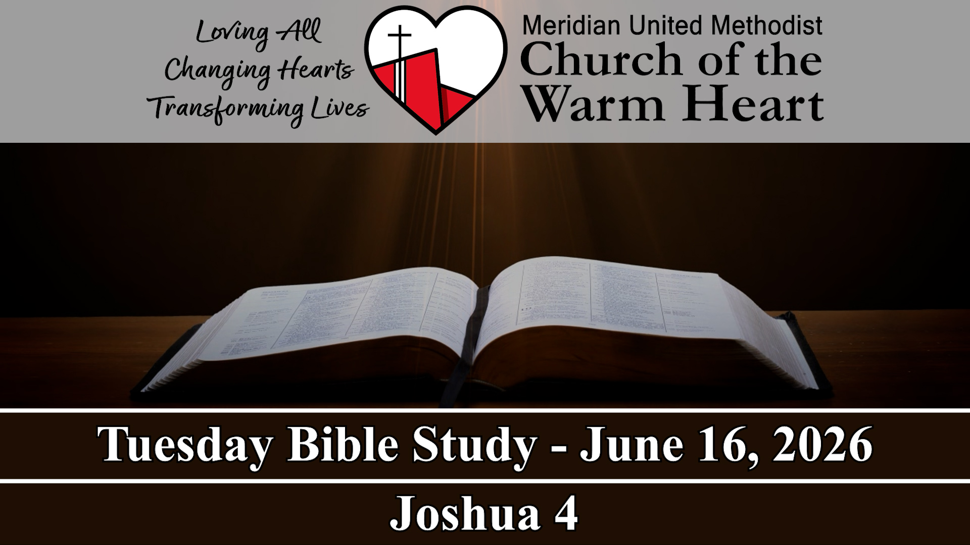 2026-06-16 Tuesday Bible Study of Joshua 4 - Video episode artwork