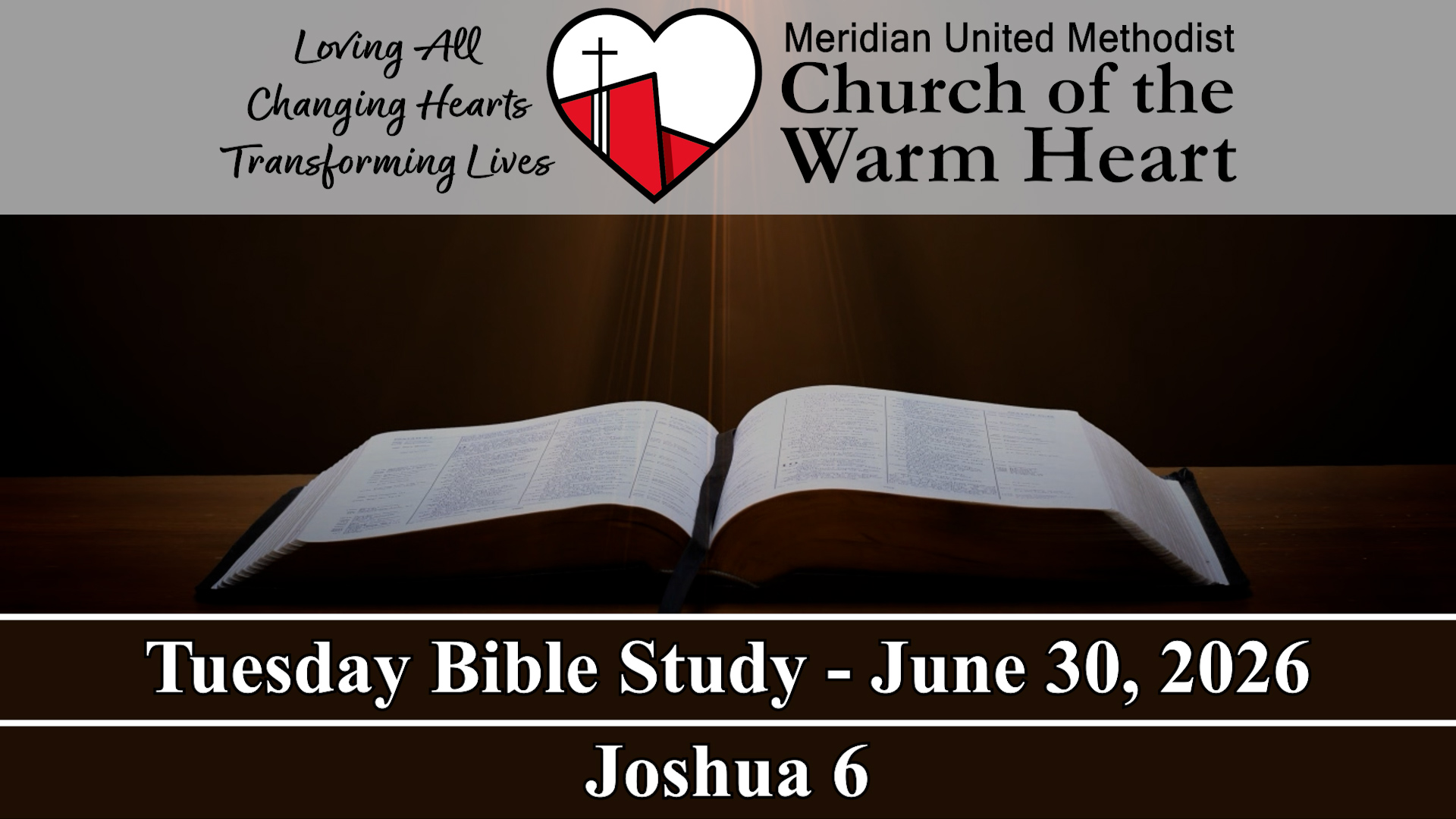 2026-06-30 Tuesday Bible Study of Joshua 6 - Video episode artwork