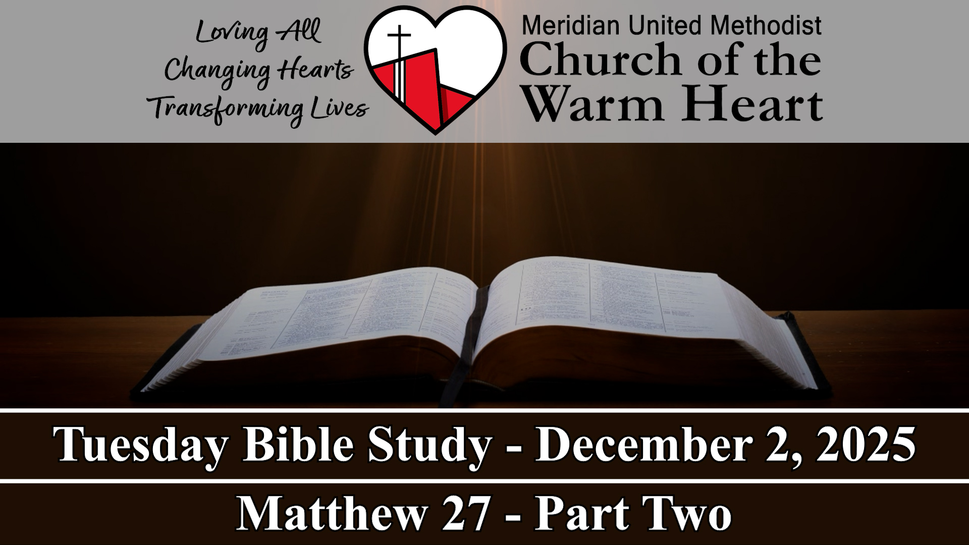 2025-12-02 Tuesday Bible Study of Matthew 27 - Part 2 - Audio episode artwork