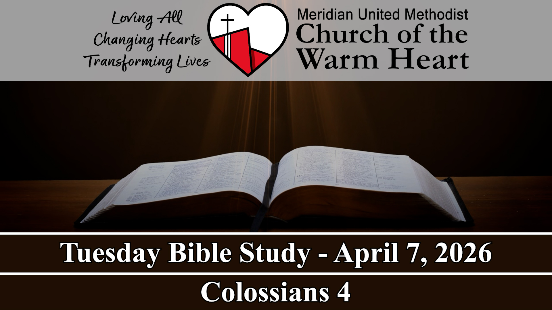 2026-04-07 Tuesday Bible Study of Colossians 4 - Audio episode artwork