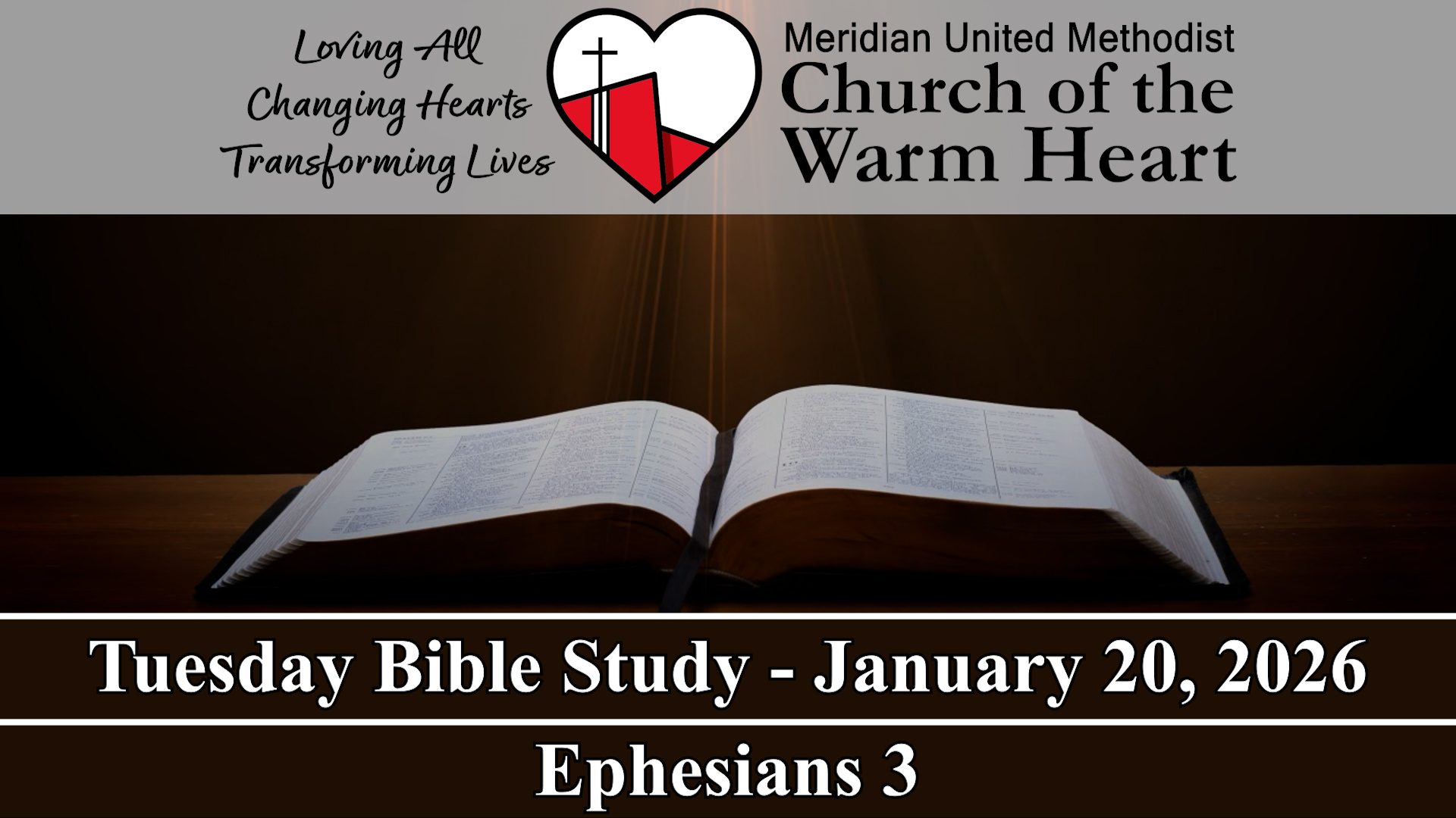 2026-01-20 Tuesday Bible study of Ephesians 3 - Video episode artwork