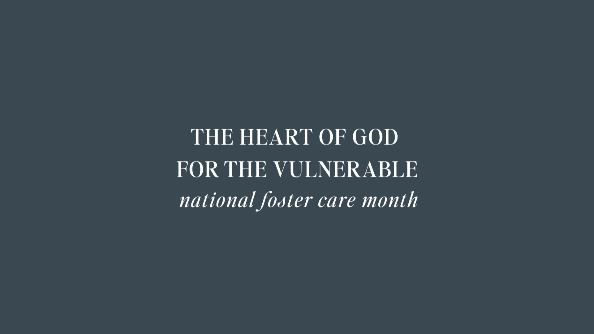 May 4th - Randel Hambrick - The Heart of God for the Vulnerable - Audio episode artwork