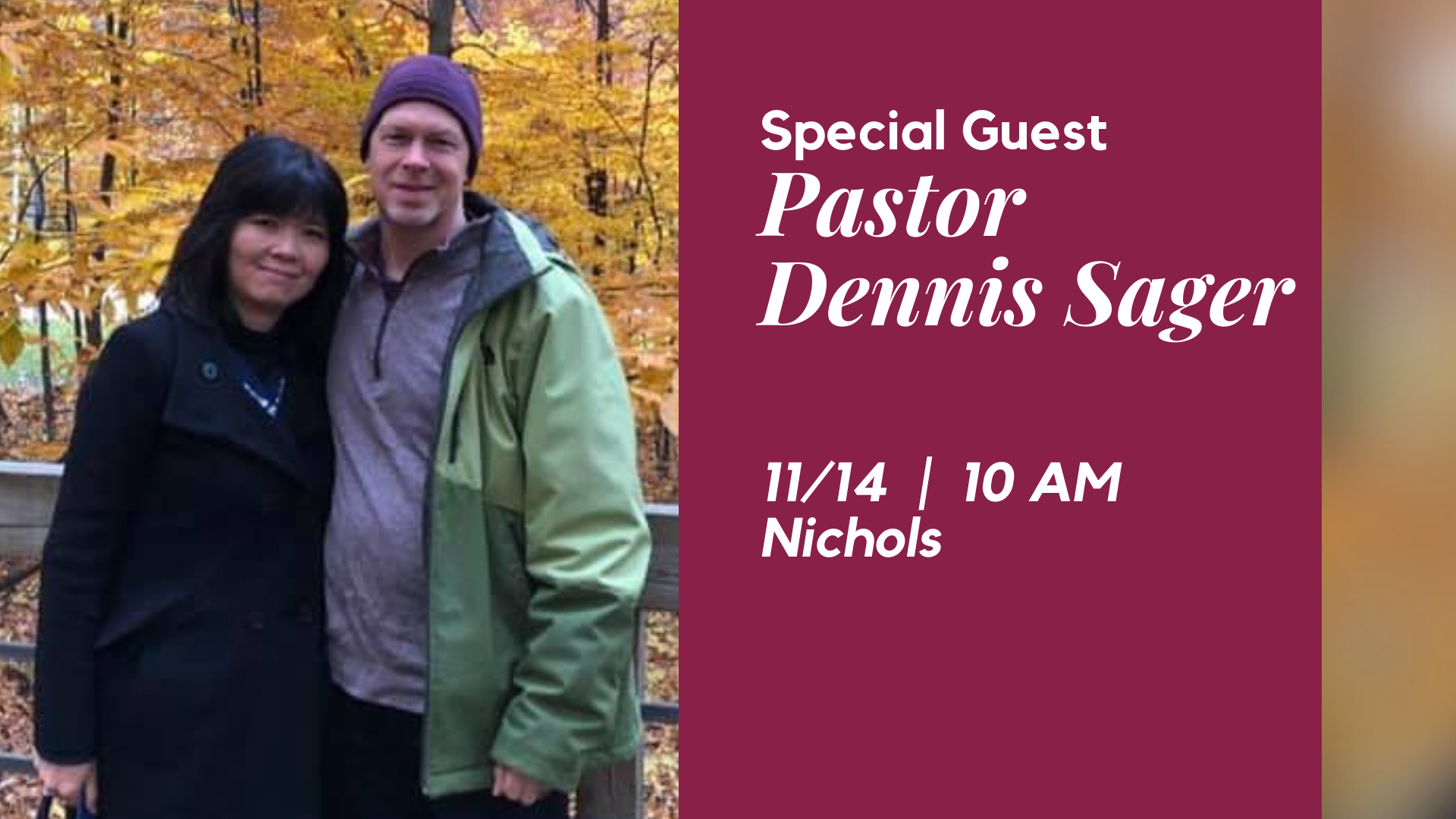 Guest Speaker Dennis Sager - Audio episode artwork