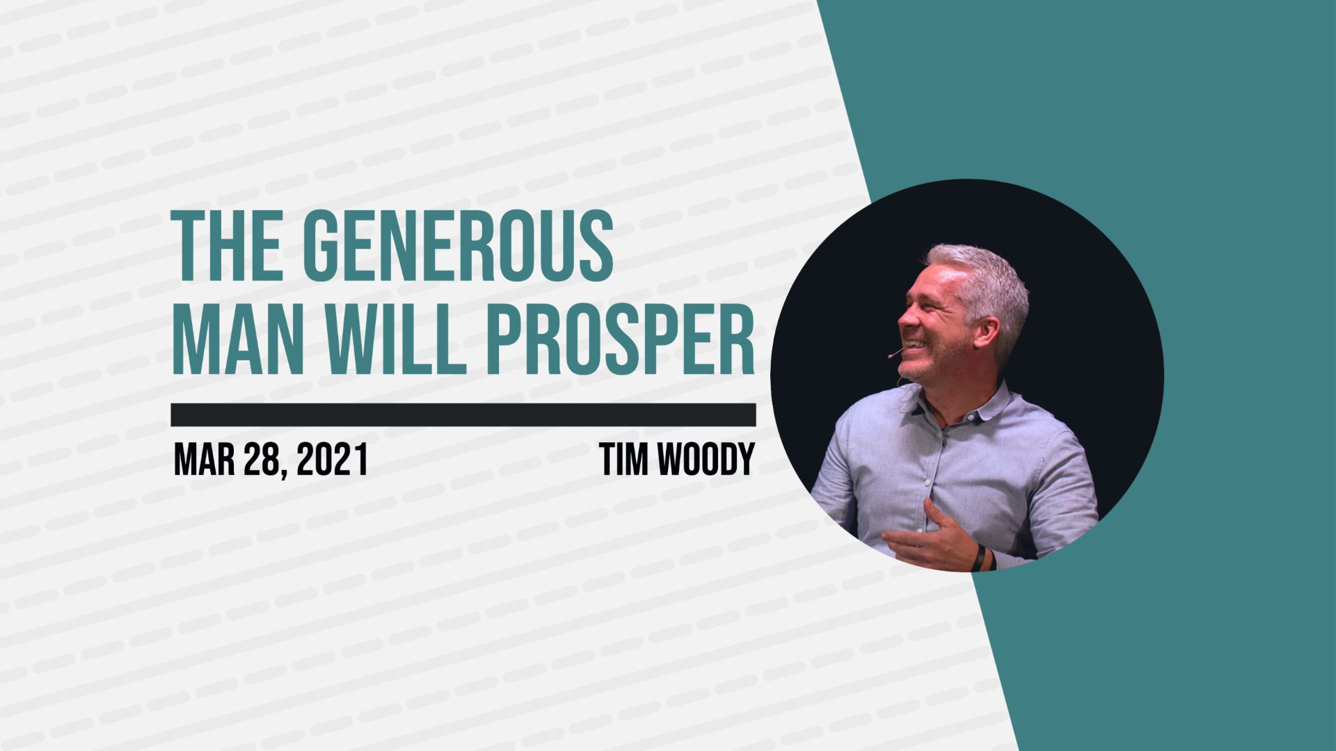 The Generous Man Will Prosper - Audio episode artwork