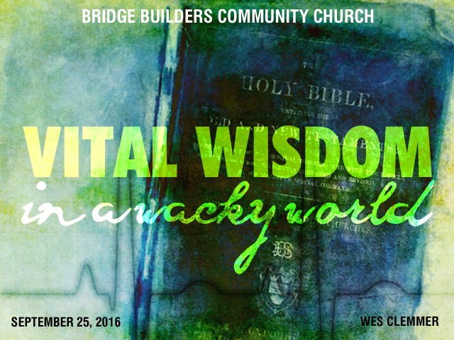 Vital wisdom in a wacky world - Audio episode artwork