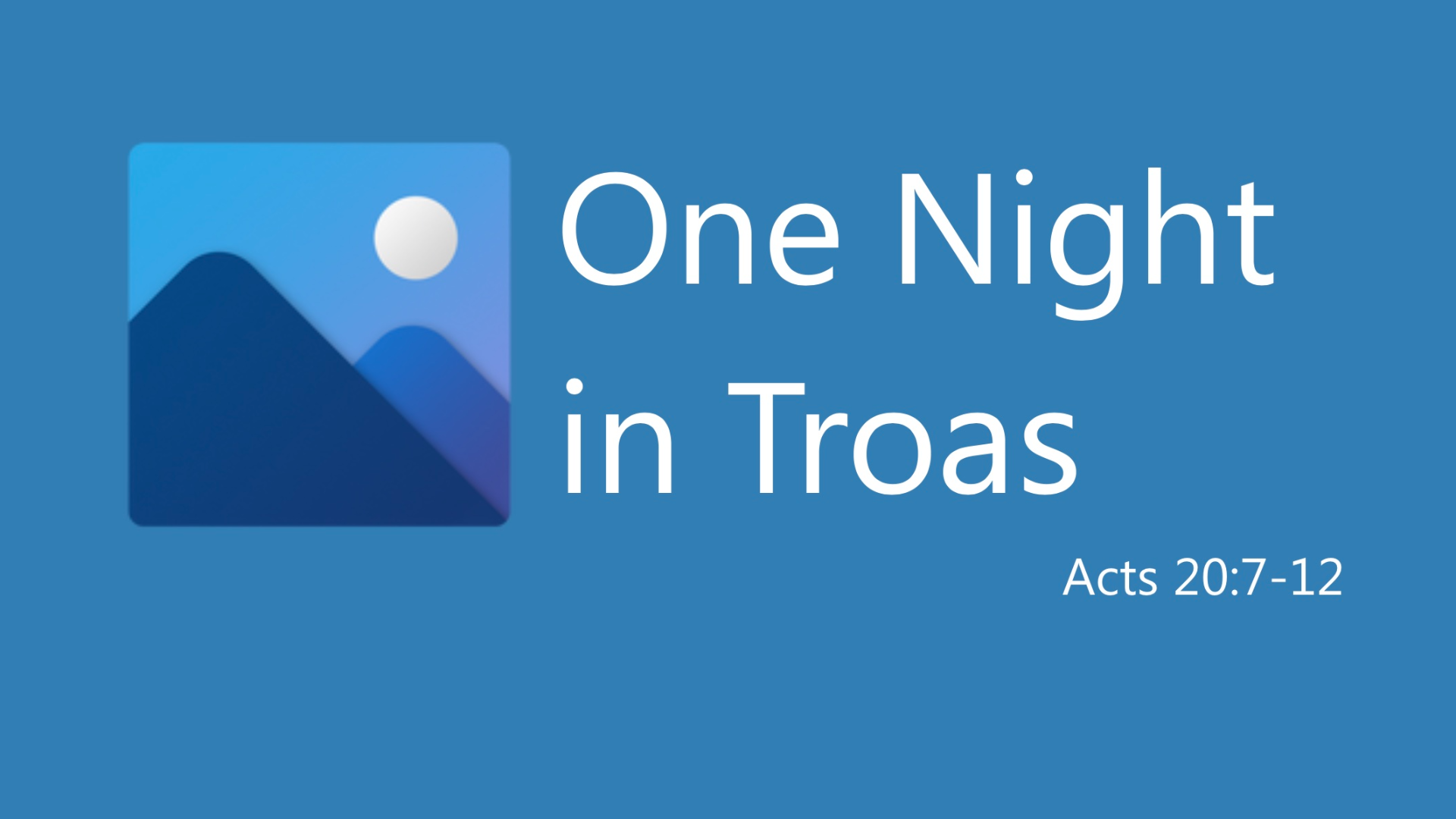 One Night in Troas - Audio episode artwork