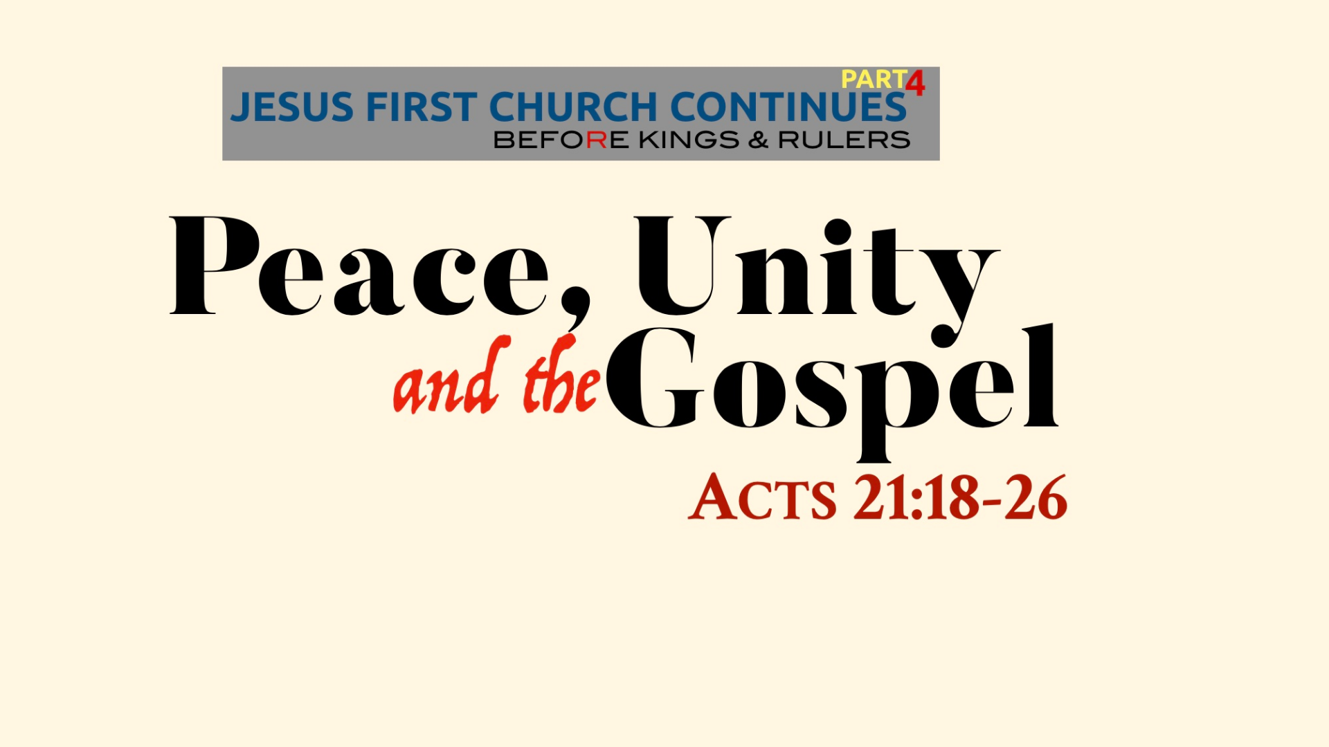 Peace, Unity & The Gospel - Audio episode artwork