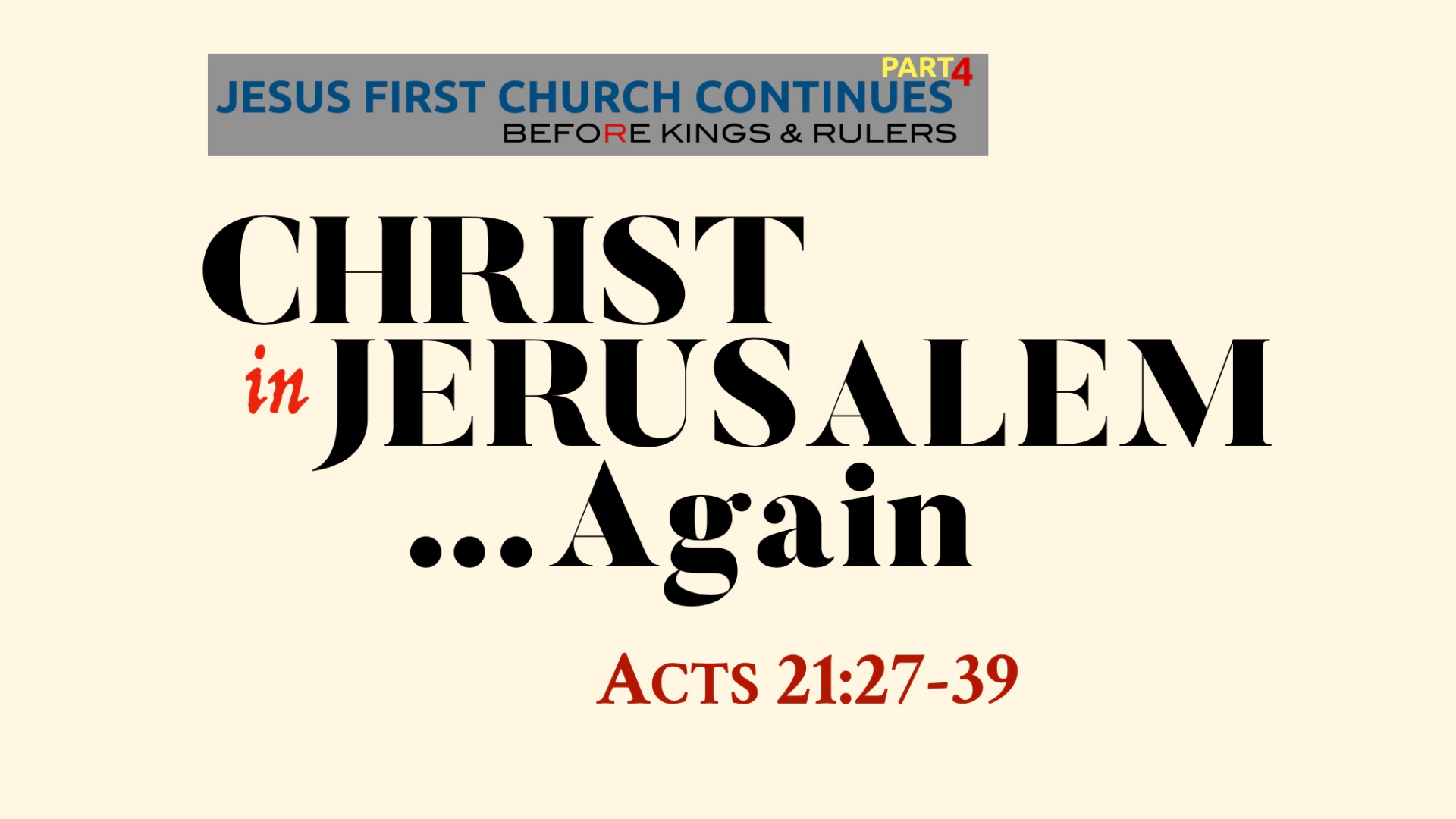 Christ in Jerusalem, Again... episode artwork