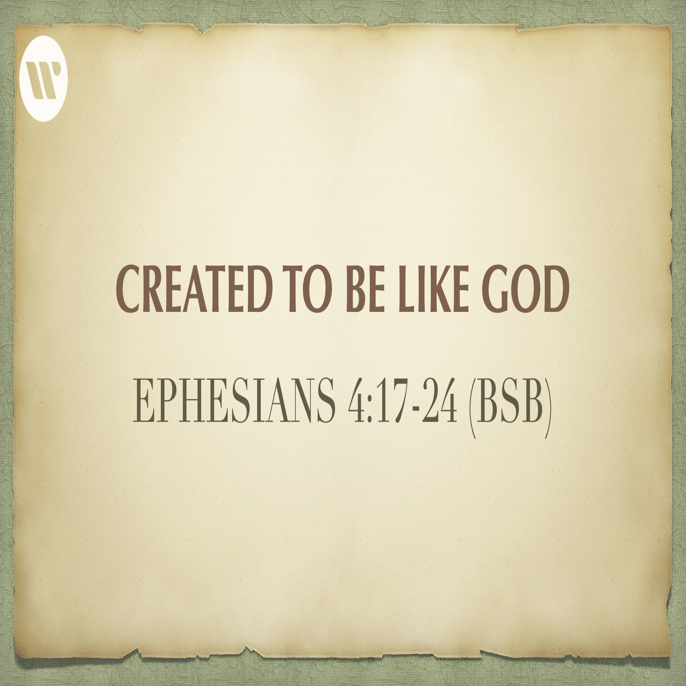 Created to be like God - Audio episode artwork