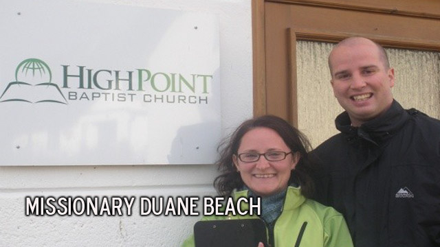Report from Missionary Duane Beach
