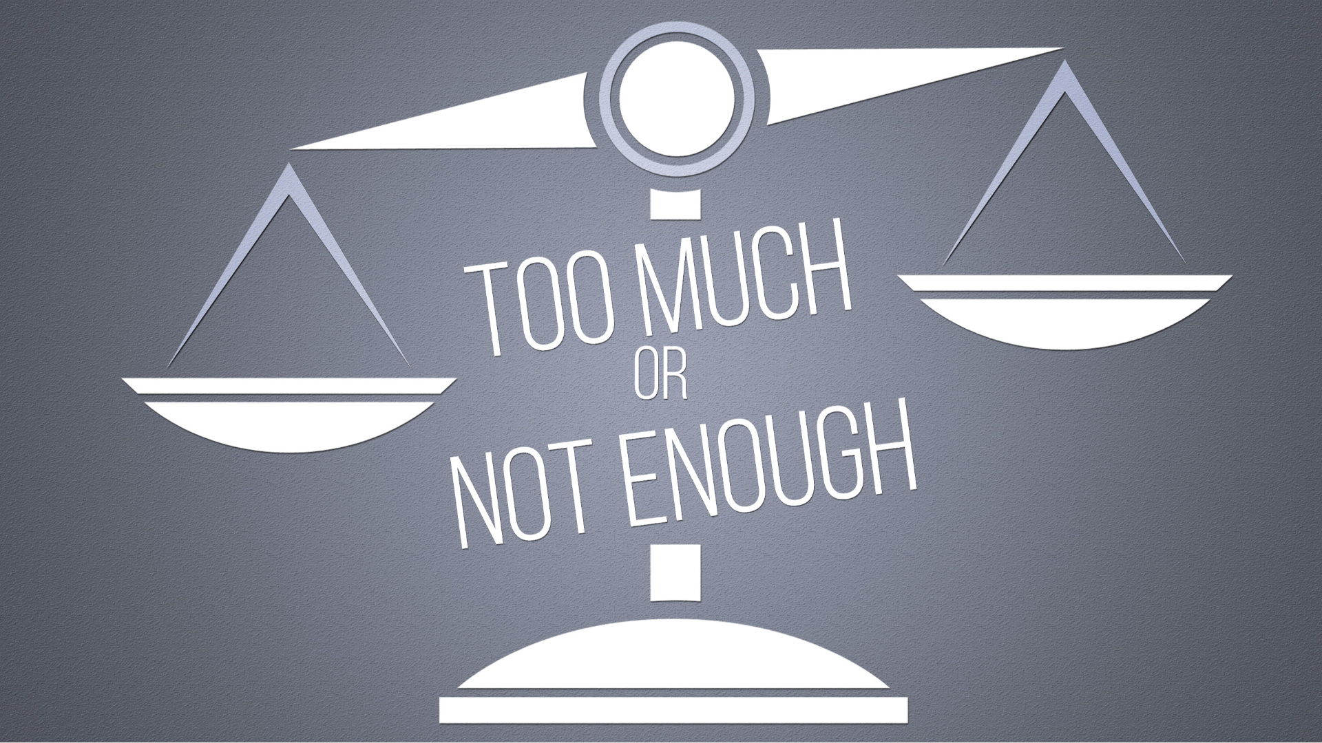 Too Much Or Not Enough - Audio episode artwork