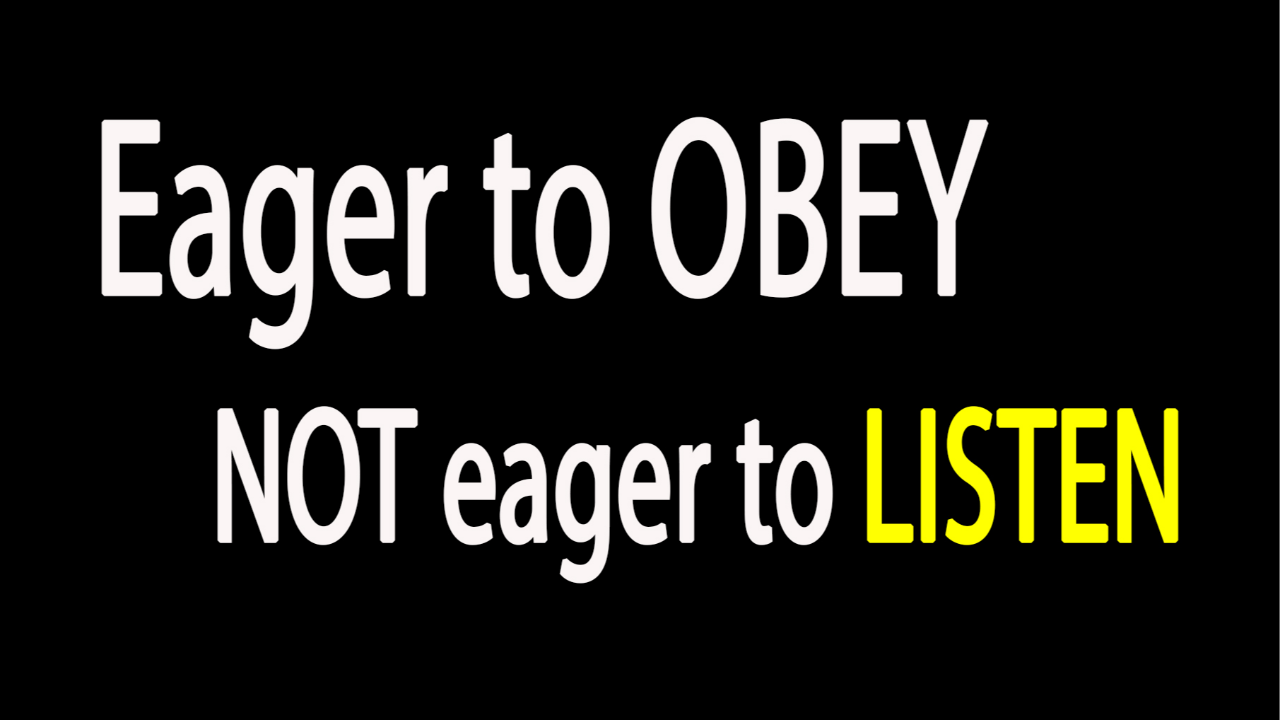 Eager to Obey, Not Eager to LISTEN - Audio episode artwork