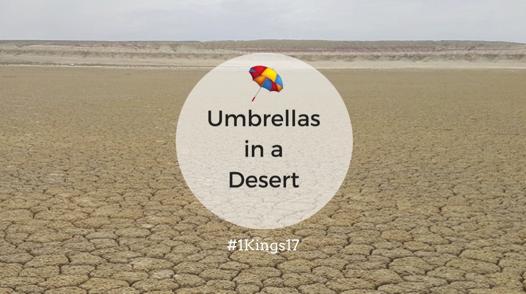 Umbrellas in a Desert